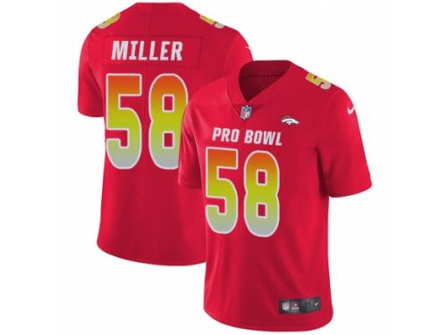 Men Nike Denver Broncos #58 Von Miller Limited Red AFC 2019 Pro Bowl NFL Jersey