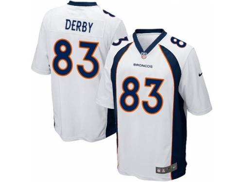 Men Nike Denver Broncos #83 A.J. Derby Game White NFL Jersey