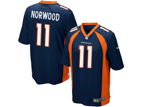 Men Nike NFL Denver Broncos #11 Jordan Norwood Navy Blue Game Jersey