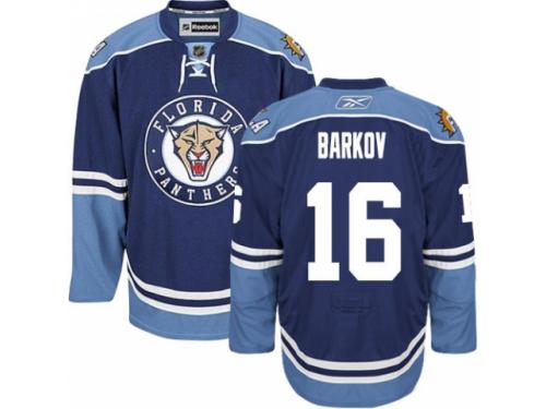 Men Reebok Florida Panthers #16 Aleksander Barkov Premier Navy Blue Third NHL Jersey