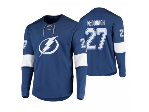 Men Tampa Bay Lightning #27 Ryan McDonagh Platinum Blue-White Jersey