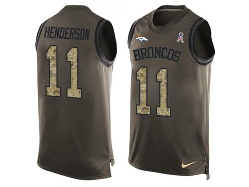 Men's Carlos Henderson #11 Nike Green Jersey - NFL Denver Broncos Salute to Service Tank Top