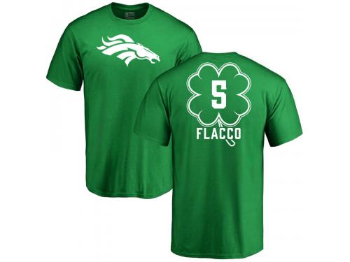 Men's Denver Broncos Joe Flacco NFL Pro Line Kelly Green St. Patrick's Day Name & Number T-Shirt