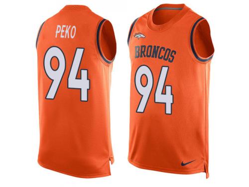 Men's Domata Peko #94 Nike Orange Jersey - NFL Denver Broncos Player Name & Number Tank Top