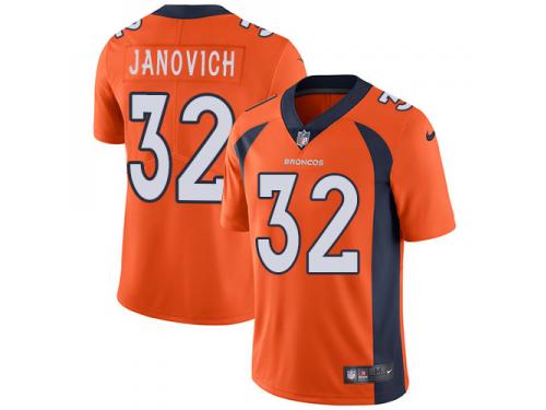 Men's Limited Andy Janovich #32 Nike Orange Home Jersey - NFL Denver Broncos Vapor Untouchable
