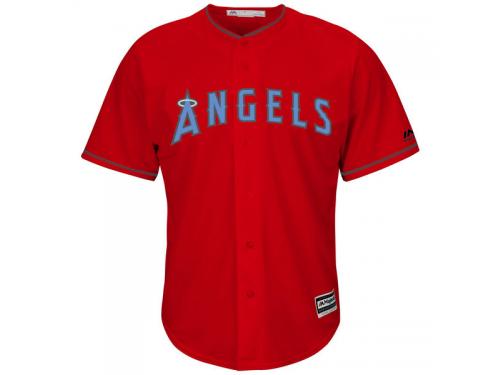 Men's Los Angeles Angels of Anaheim Majestic Scarlet Fashion 2016 Father's Day Cool Base Replica Jersey
