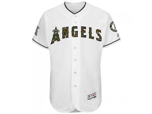 Men's Los Angeles Angels of Anaheim Majestic White Fashion 2016 Memorial Day Flex Base Team Jersey