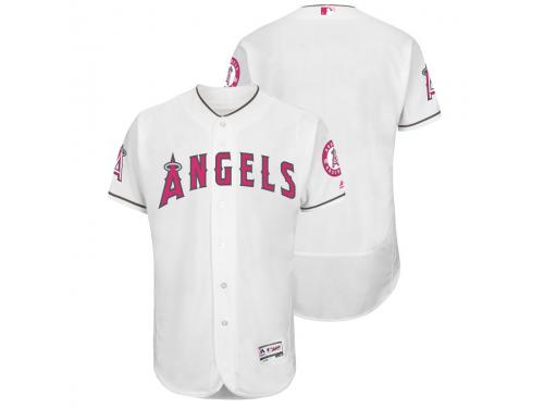Men's Los Angeles Angels of Anaheim Majestic White Home 2016 Mother's Day FlexBase Team Jersey