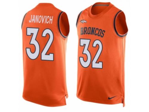 Men's Nike Denver Broncos #32 Andy Janovich Orange Player Name & Number Tank Top NFL Jersey