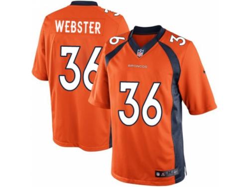 Men's Nike Denver Broncos #36 Kayvon Webster Limited Orange Team Color NFL Jersey