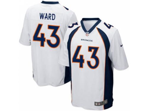 Men's Nike Denver Broncos 43 TJ Ward Game White NFL Jersey