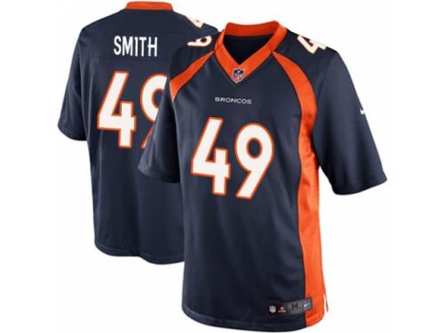 Men's Nike Denver Broncos #49 Dennis Smith Limited Navy Blue Alternate NFL Jersey