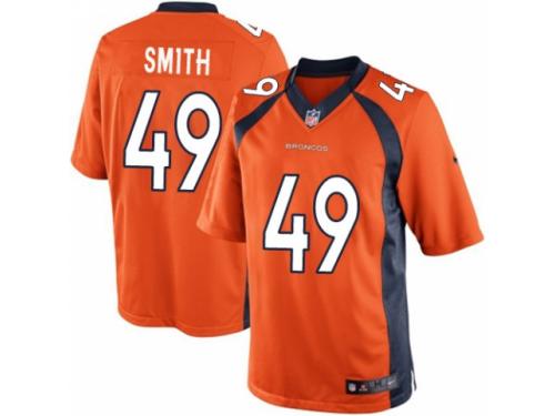 Men's Nike Denver Broncos #49 Dennis Smith Limited Orange Team Color NFL Jersey
