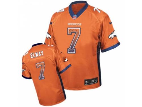 Men's Nike Denver Broncos #7 John Elway Limited Orange Drift Fashion NFL Jersey