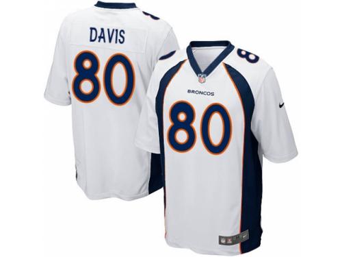 Men's Nike Denver Broncos #80 Vernon Davis Game White NFL Jersey