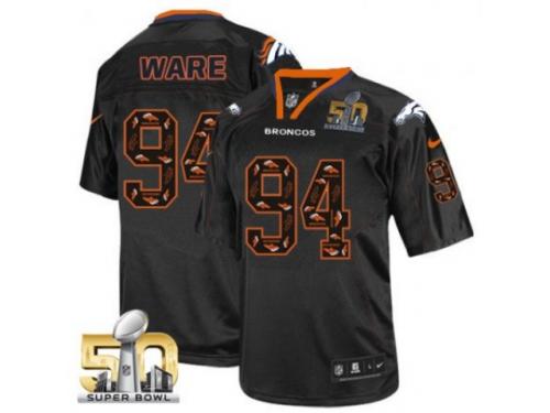 Men's Nike Denver Broncos #94 DeMarcus Ware Limited New Lights Out Black NFL Jersey