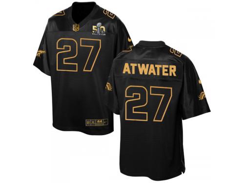 Men's Super Bowl 50 Denver Broncos #27 Steve Atwater Black Limited Jersey