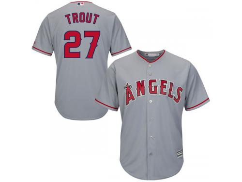Mike Trout Los Angeles Angels of Anaheim Majestic Cool Base Player Jersey - Gray