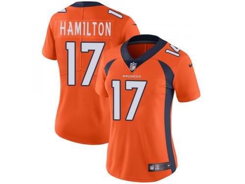Nike DaeSean Hamilton Limited Orange Home Women's Jersey - NFL Denver Broncos #17 Vapor Untouchable