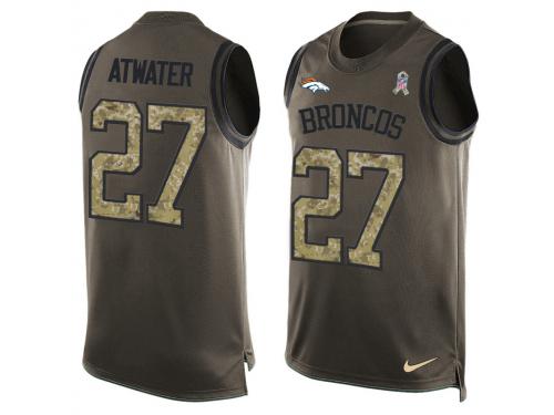 Nike Men NFL Denver Broncos #27 Steve Atwater Olive Salute To Service Tank Top