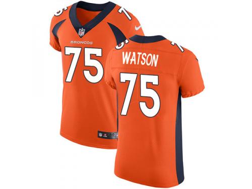 Nike Menelik Watson Elite Orange Home Men's Jersey - NFL Denver Broncos #75 Vapor Untouchable