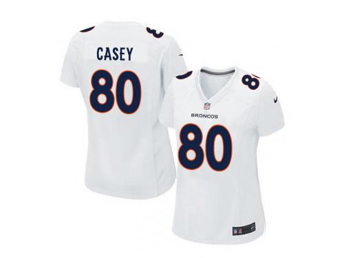 Women Nike NFL Denver Broncos #80 James Casey Game White Jersey