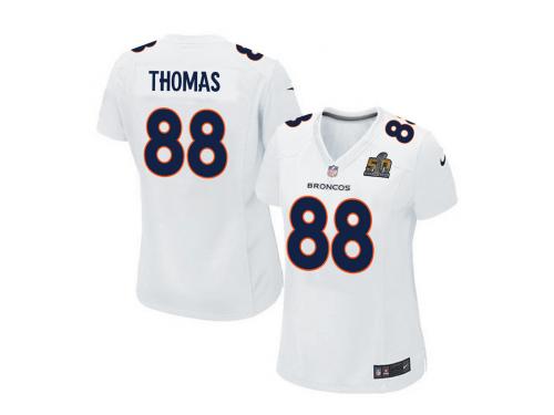 Women Nike NFL Denver Broncos #88 Demaryius Thomas Super Bowl 50 Game White Jersey
