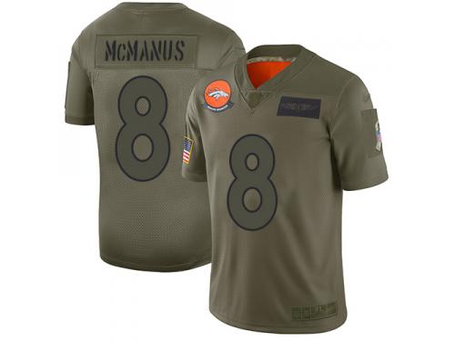 Women's #8 Limited Brandon McManus Camo Football Jersey Denver Broncos 2019 Salute to Service