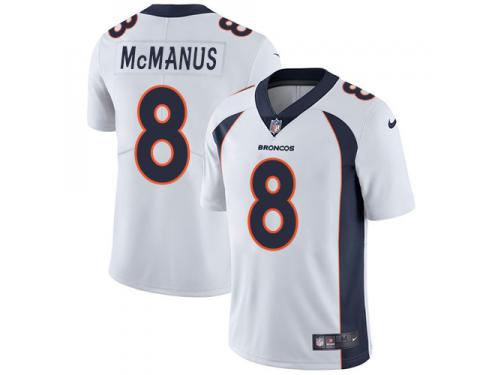 Youth Limited Brandon McManus #8 Nike White Road Jersey - NFL Denver Broncos Vapor Untouchable