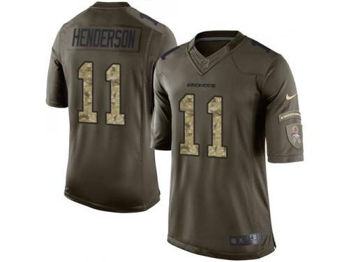 Youth Limited Carlos Henderson #11 Nike Green Jersey - NFL Denver Broncos Salute to Service
