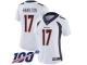#17 Limited DaeSean Hamilton White Football Road Women's Jersey Denver Broncos Vapor Untouchable 100th Season