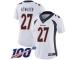 #27 Limited Steve Atwater White Football Road Women's Jersey Denver Broncos Vapor Untouchable 100th Season