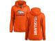 #29 Bryce Callahan Orange Football Backer Women's Denver Broncos Pullover Hoodie