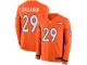 #29 Limited Bryce Callahan Orange Football Men's Jersey Denver Broncos Therma Long Sleeve