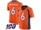 #6 Limited Colby Wadman Orange Football Home Men's Jersey Denver Broncos Vapor Untouchable 100th Season