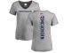#60 Connor McGovern Ash Football Backer V-Neck Women's Denver Broncos T-Shirt