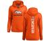 #60 Connor McGovern Orange Football Backer Women's Denver Broncos Pullover Hoodie