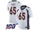 #65 Limited Ronald Leary White Football Road Youth Jersey Denver Broncos Vapor Untouchable 100th Season