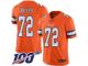 #72 Limited Garett Bolles Orange Football Men's Jersey Denver Broncos Rush Vapor Untouchable 100th Season