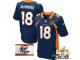 Elite Peyton Manning Men Jersey - Denver Broncos #18 Autographed Alternate Navy Blue Super Bowl 50 Bound Nike NFL