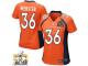 Game Kayvon Webster WoMen Jersey - Denver Broncos #36 Home Orange Super Bowl 50 Bound Nike NFL
