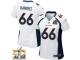Game Manny Ramirez WoMen Jersey - Denver Broncos #66 Road White Super Bowl 50 Bound Nike NFL