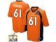 Game Matt Paradis Men Jersey - Denver Broncos #61 Home Orange Super Bowl 50 Bound Nike NFL