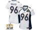 Game Vance Walker WoMen Jersey - Denver Broncos #96 Road White Super Bowl 50 Bound Nike NFL