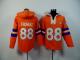 Men 2015 NFL Nike Denver Broncos (WR) #88 Demaryius Thomas Orange Pullover Hoodie