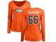 Men #93 Dre'Mont Jones Navy Blue Football Name & Number Logo Denver Broncos Long Sleeve T-Shirt
