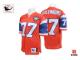 Men NFL Denver Broncos #77 Karl Mecklenburg Throwback Home 75th Patch Orange Mitchell and Ness Jersey