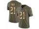 Men Nike Denver Broncos #21 Aqib Talib Limited Olive/Gold 2017 Salute to Service NFL Jersey