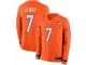 Men Nike Denver Broncos #7 John Elway Limited Orange Therma Long Sleeve NFL Jersey