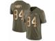 Men Nike Denver Broncos #84 Shannon Sharpe Limited Olive/Gold 2017 Salute to Service NFL Jersey